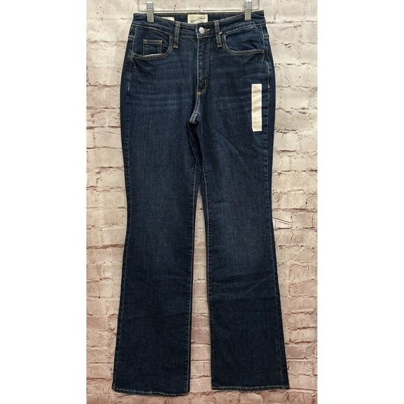 Universal Thread Womens High Rise Flare Jeans Dark Wash Denim Size 2 Long NEW - Picture 1 of 5